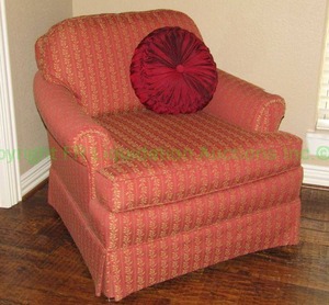 lot 22 image: Occasional chair with throw pillow