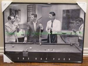 lot 35 image: The Rat Pack framed print, 25 x 32