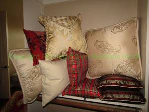 lot 15 image: Assorted accent pillows including Dakotah brand