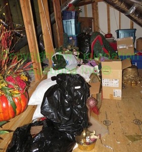lot 191 image: Assorted Christmas decor, ornaments and more as shown, very generous quantity