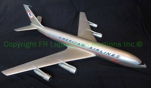 lot 166 image: American Airlines large scale corporate display model Boeing 707, 36 long x 33 wide