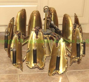 lot 165 image: The Feldman company brass chandelier