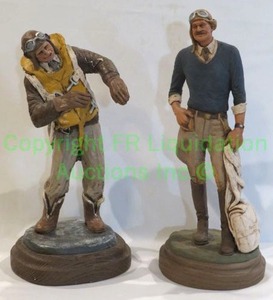 lot 155 image: Michael Garman aviators And there I was & Spirit of St. Louis sculptures, 12.75 tall and 13.50 tall