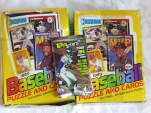 lot 57 image: 1989 Don Russ baseball cards, individual packs unopened, boxes opened,