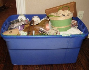 lot 60 image: Assorted sewing notions and more, tote full