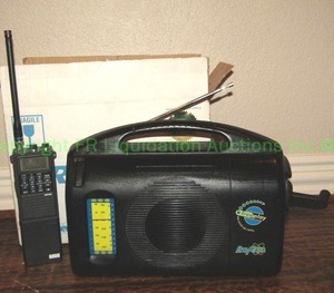 lot 62 image: BayGen freeplay wind up radio model FPR1 and ICOM VHF air band transceiver model IC-A20