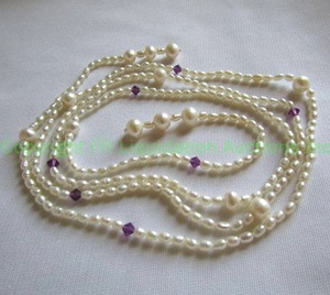 lot 386 image: Freshwater pearl necklace, no clasp