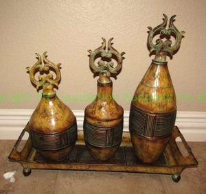 lot 113 image: Finial display jars and tray