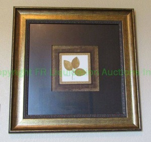 lot 128 image: Print on paper Leaf signed 24 x 24 framed