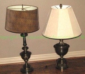 lot 163 image: Brass Table lamps as shown