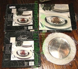 lot 164 image: Beaded charger plates, 3 boxes plus