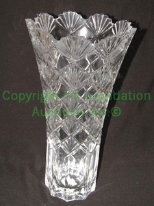 lot 177 image: Mikasa 24% lead crystal Viceroy flair vase, made in Czech republic, 14 tall