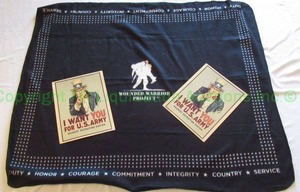 lot 45 image: Classic 1968 I want you for U.S. Army poster boards and wounded warriors blanket