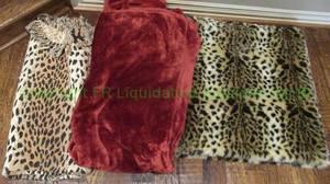 lot 180 image: Leopard pattern throw blankets plus