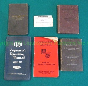 lot 96 image: Vintage mid century Railroad engineer operating manuals