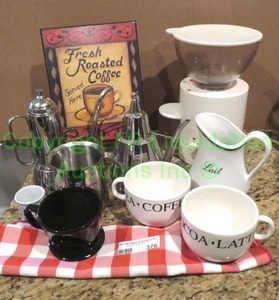lot 376 image: Assorted coffee serving ware as shown