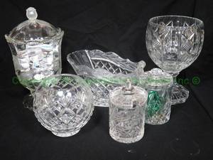 lot 365 image: Lead crystal candy & serving ware as shown