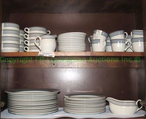 lot 335 image: Steelite England ceramic serving set, serves 12