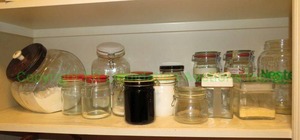 lot 347 image: Assorted glass storage jars as shown