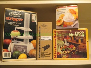 lot 348 image: Dazey fruit stripper, Kitchen-Aid food grinder and more as shown