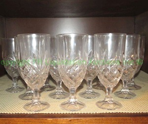 lot 402 image: Stem glass serving set