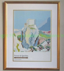 lot 219 image: Print on paper Terroir de Querbus framed 28.75 x 23.25