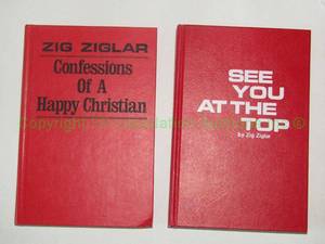 lot 201 image: Signed Zig Ziglar books See you at the top & Confessions of a happy Christian