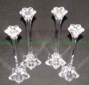 lot 252 image: 24% lead crystal candle holder set