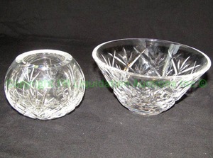 lot 255 image: Waterford lead crystal bowl and illusions lead crystal bowl