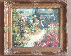lot 249 image: Pierre Auguste Renoir numbered 309980 embossed print on canvas with COA, The Museum shop brush stroke collection ornate framed 27.50 x 32