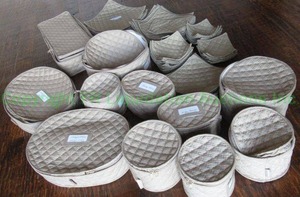 lot 260 image: Fabricpadded dish set storage system
