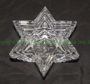 lot 315 image: WMF (Wrttembergische Metallwarenfabrik) 24% lead crytsal star candle holder