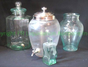 lot 296 image: Large Glass drink dispenser jars plus