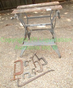lot 501 image: Workmate 300 portable work bench and C clamps