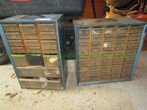 lot 495 image: Hardware storage drawers plus contents