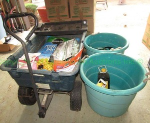 lot 488 image: Tricam deluxe garden dump cart model RMD0865 and more as shown