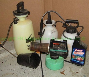 lot 506 image: Burgess propane insect fogger 1443 and spray bottles plus