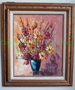 lot 290 image: signed Maurice Barle original oil painting framed 27 x 23