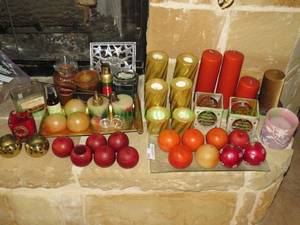 lot 430 image: Assorted candles plus as shown