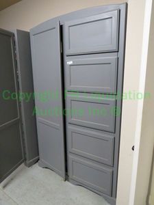 lot 439 image: Wood painted storage cabinet (Very Heavy buyer must bring help to remove)