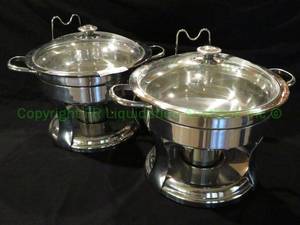 lot 455 image: Chafing pans 4 qrt each (2 total) matches lot 453