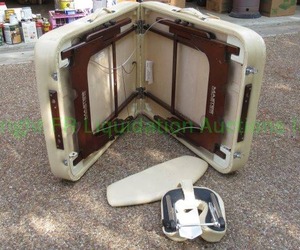 lot 473 image: Master massage table and accessories, needs reupholstered