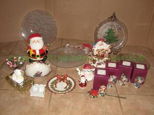 lot 418 image: Christmas decor and ornaments as shown
