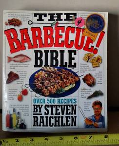 lot 4 image: THE BARBEQUE BIBLE RECIPE BOOK by Steven Raichlen (orig $19.95)