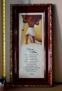 lot 84 image: POER OF MAN FRAMED PRINT WITH INSPIRATIONAL MESSAGE