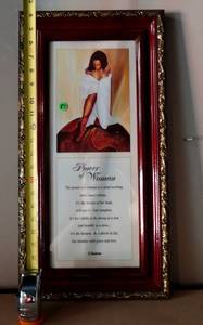 lot 87 image: POWER OF WOMAN FRAMED PRINT WITH INSPIRATIONAL MESSAGE