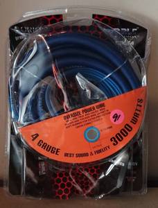 lot 91 image: ORION OVERSIZE POWER WIRES 4 GUAGE - HANDLES 3000 WATTS - NIP