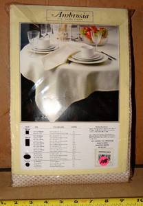 lot 108 image: AMBROSIA FINE TABLE LINEN MEASURES 60 X 104 INCH OBLONG - NIP