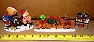 lot 116 image: TRIO OF CHRISTMAS THEMED FIGURINES