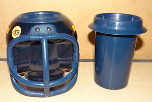 lot 157 image: OFFICIAL NCAA WEST VIRGINIA FOOTBALL HELMET DRINKING CUP